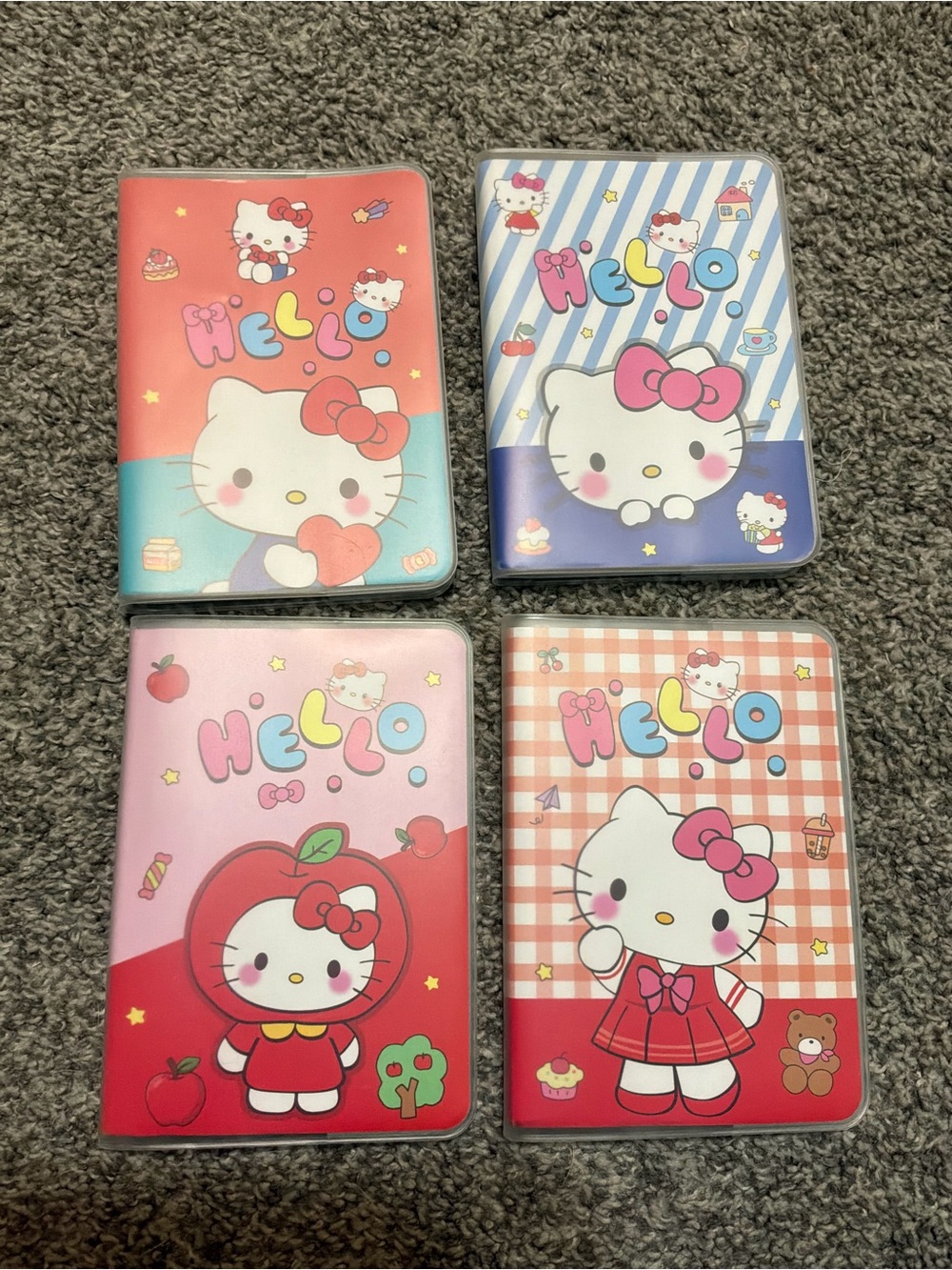 Hello Kitty 4 Piece Journal Notebook Bundle Lot Set